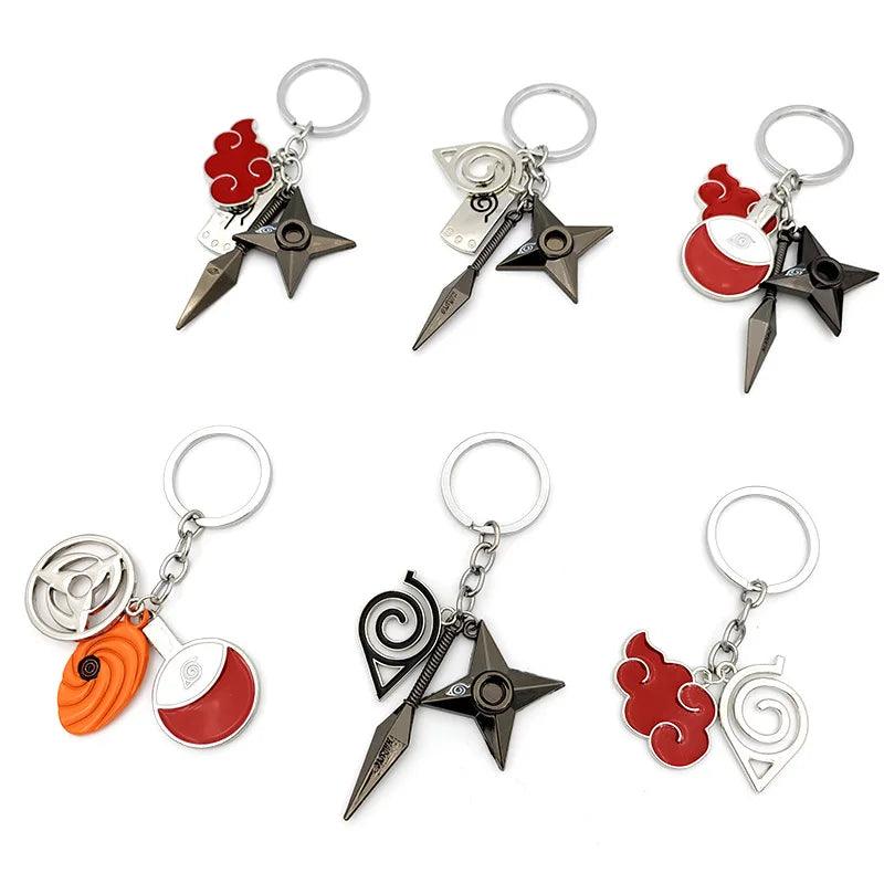 Naruto Kunai & Red Cloud Keychain