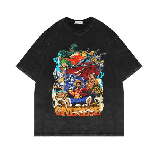 One Piece Retro Washed T-Shirt