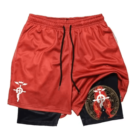 Edward Elric Fullmetal Alchemist Gym Shorts