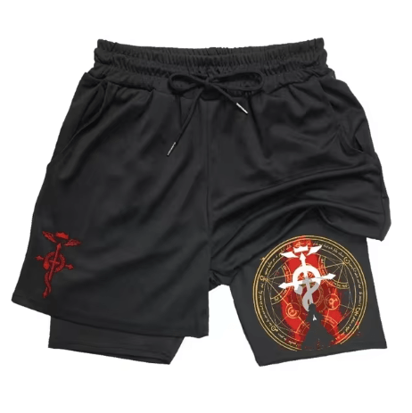 Edward Elric Fullmetal Alchemist Gym Shorts