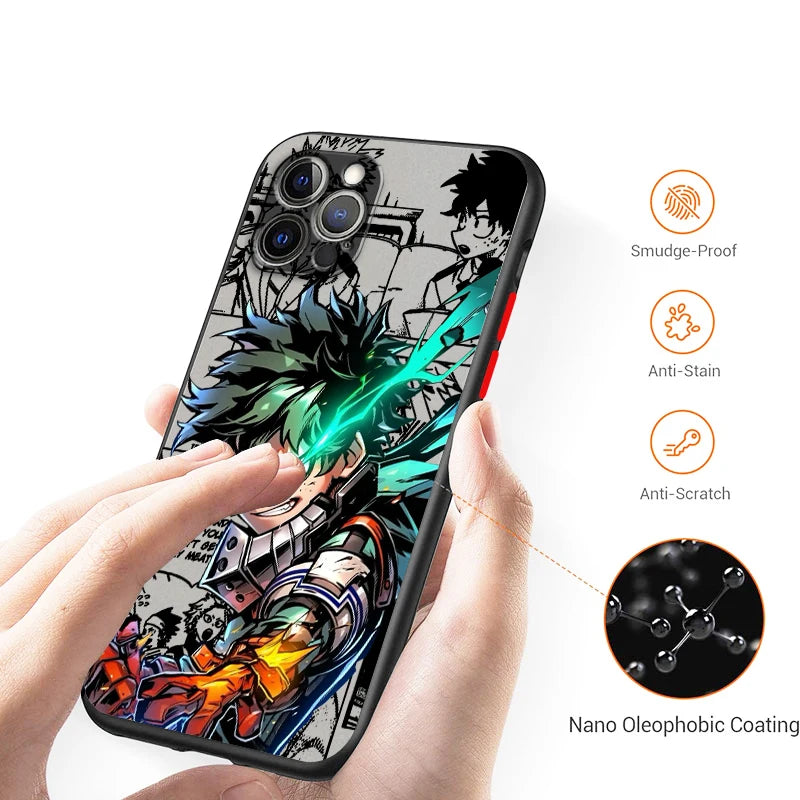 My Hero Academia Frosted Translucent Case for iPhone