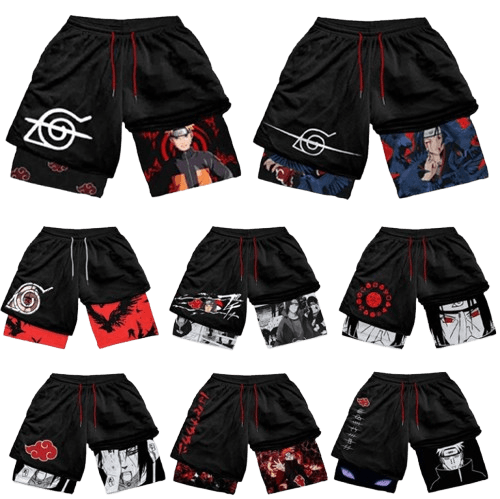 Naruto Anime Gym Shorts